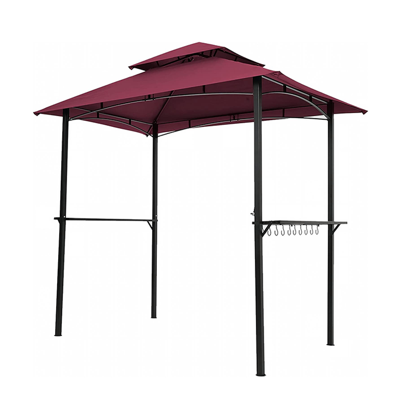 Grillpavillon mit überdachter Terrasse, Grillpavillonunterstand für den Außenbereich mit stabilem Stahlrahmen