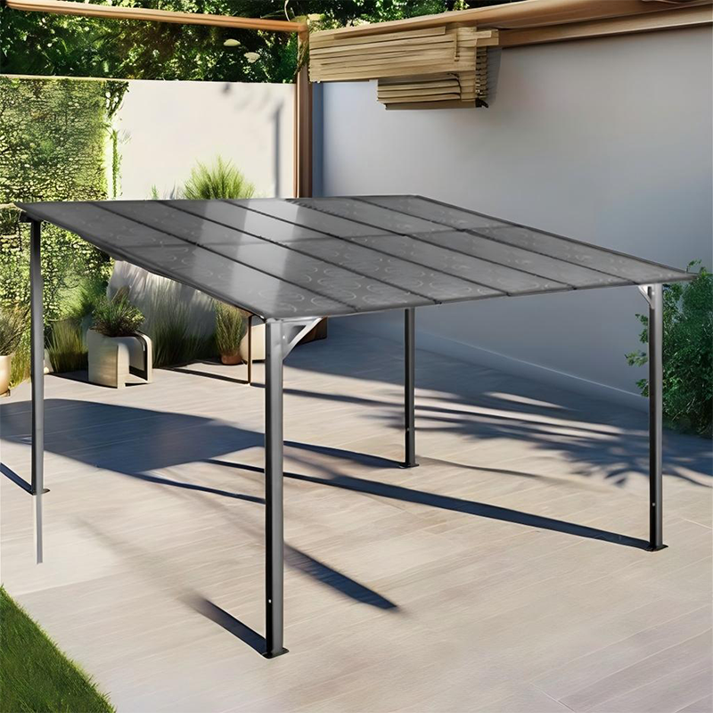 Langlebig, leicht zu montierende, einziehbare Markise aus Stahl für den Außenbereich, luxuriöser Gartenpavillon