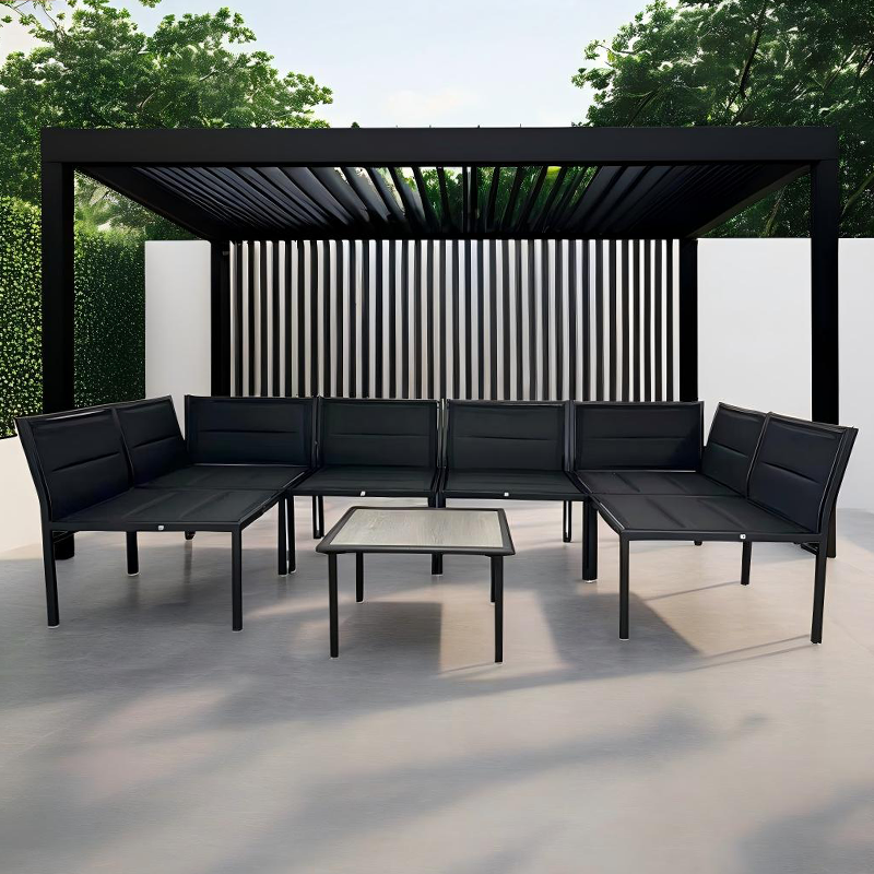 Einziehbare Terrassen-Pavillon-Pergola mit UV-beständigem Außendach und starkem Stahlrahmen